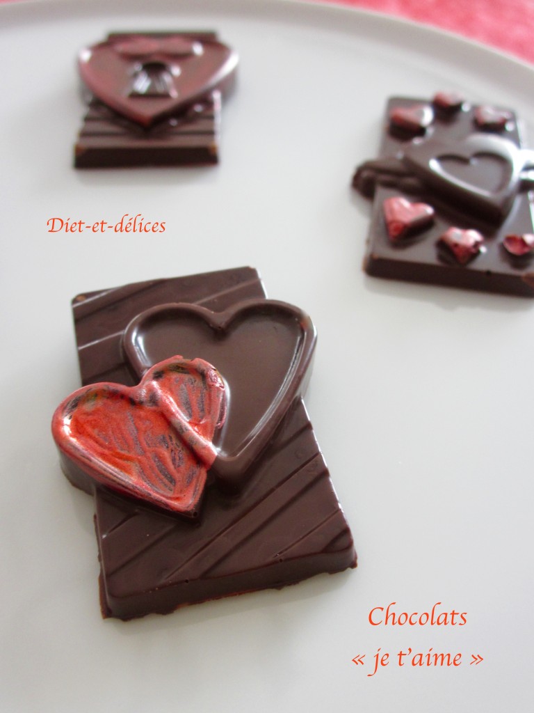Chocolats "je t'aime"