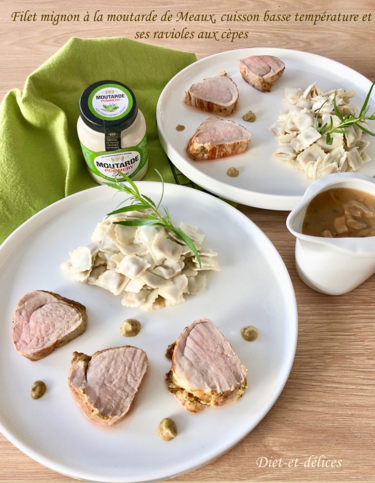 Filet mignon à la moutarde de Meaux cuisson basse température et ses