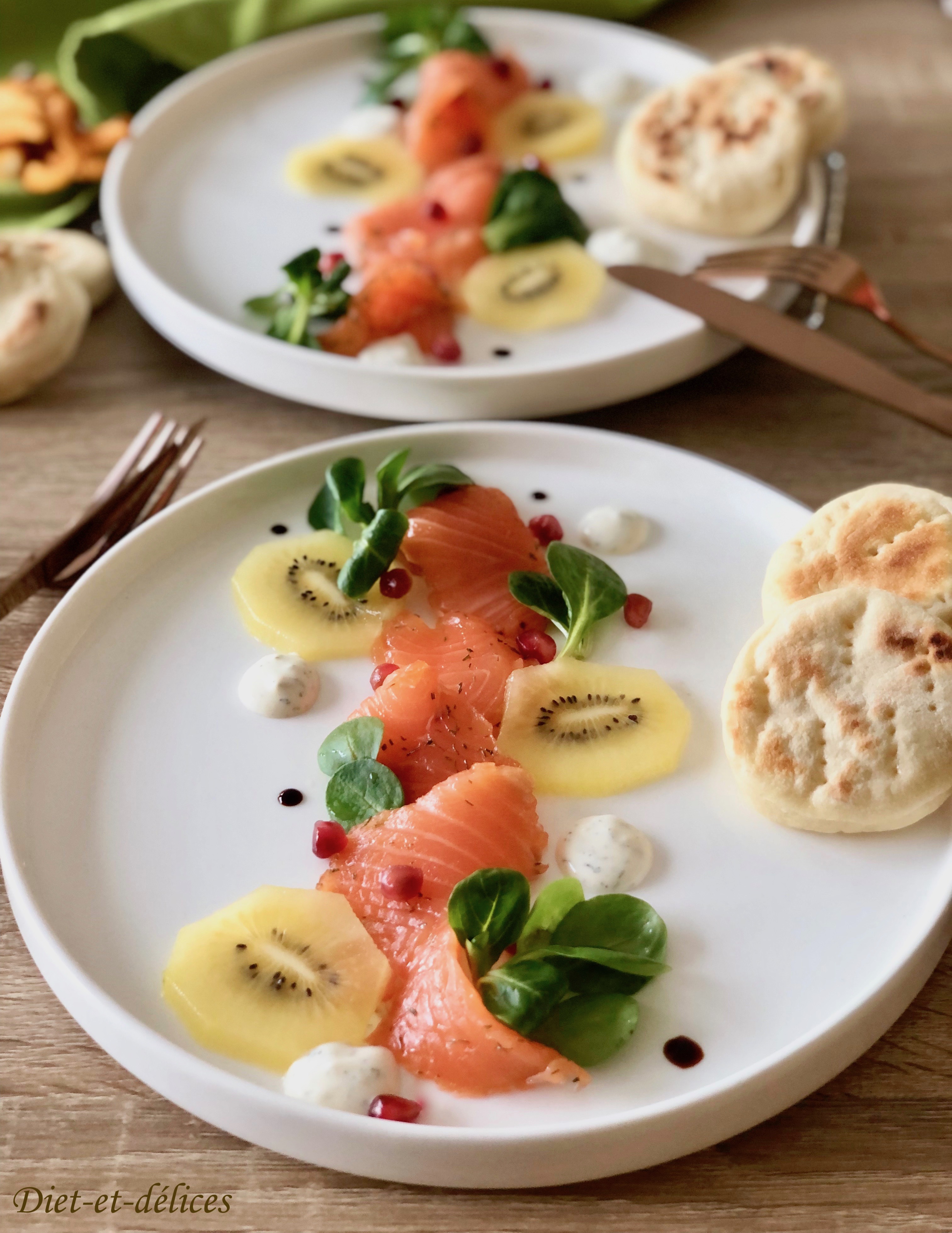 Assiette de saumon fumé aux fruits frais : Diet & Délices - Recettes  dietétiques