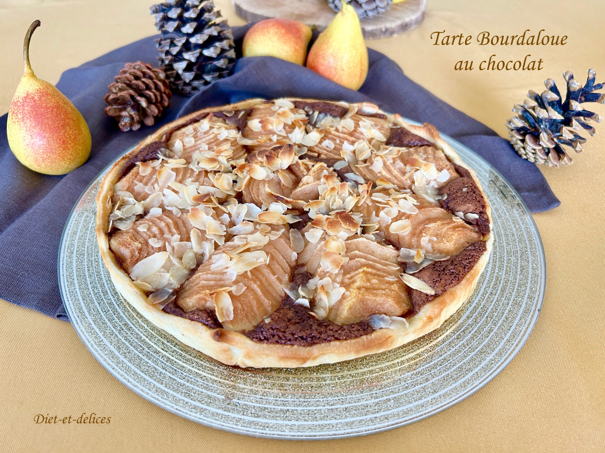 Tarte Bourdaloue au chocolat